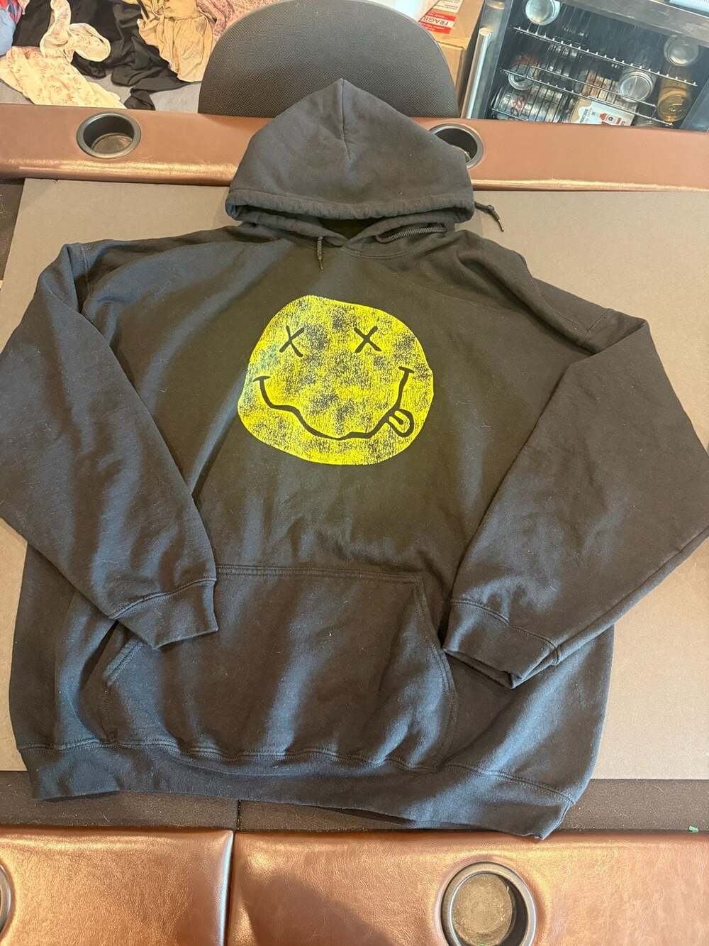 Nirvana Smiley Face Black Hoodie